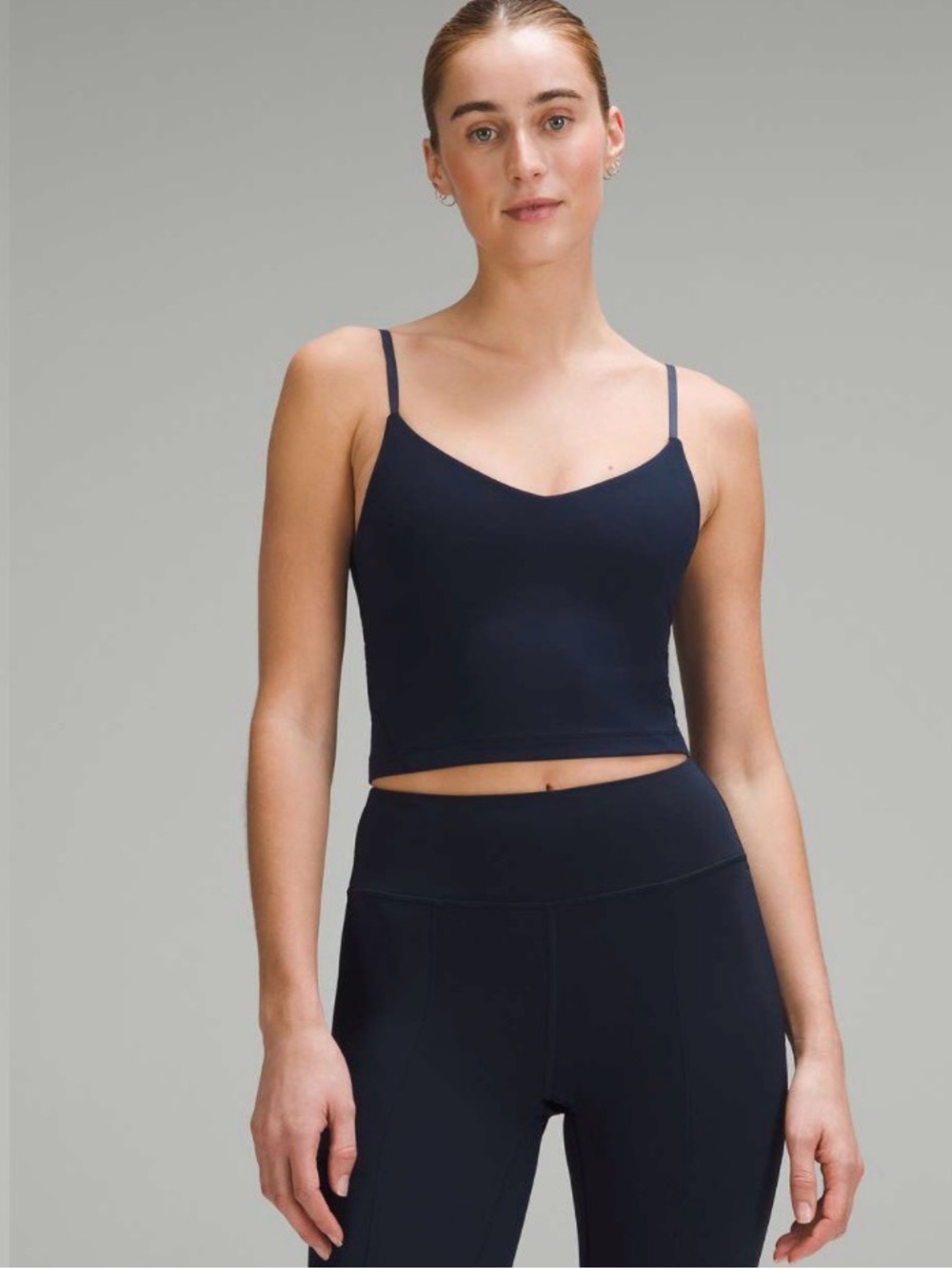 lululemon athletica Navy Blue Cropped Tank Top